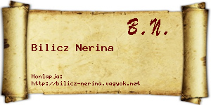 Bilicz Nerina névjegykártya